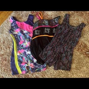 3 Dance/Gymnastics Leotards Size 7/8